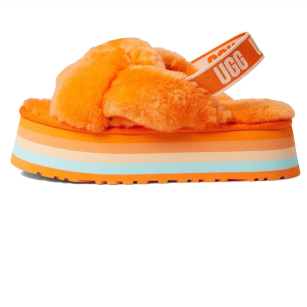 UGG Fuzzy Platform Disco Sandals
